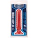 MENZSTUFF RIBBED TORPEDO PLUG 6INCH RED 