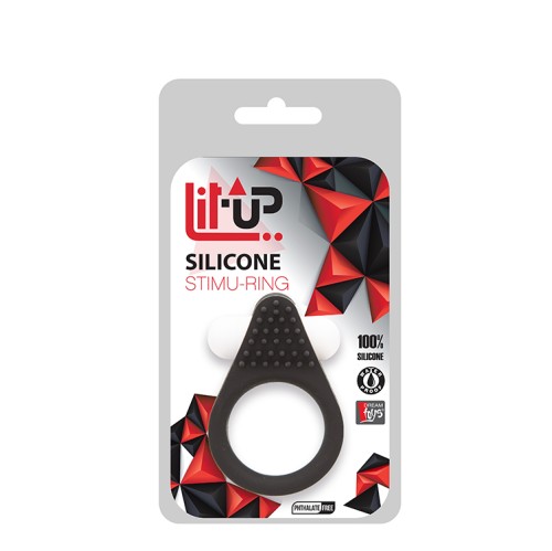 LIT-UP SILICONE STIMU RING 1 BLACK LIT-UP SILICONE STIMU RING 1 BLACK