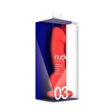 Vibrador Nude Impressions Vibe 03 18.5cm Vermelho