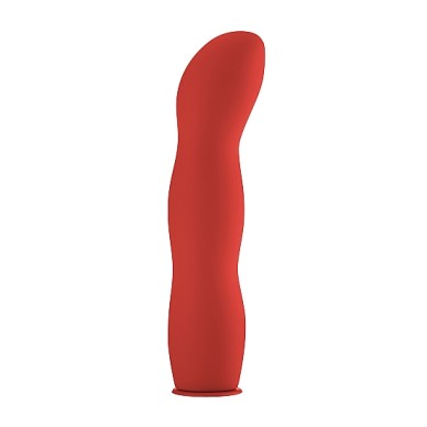 Strap On Deluxe Silicone Dildo Ondulado 25.5cm Vermelho Ouch!
