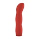 Strap On Deluxe Silicone Dildo Ondulado 25.5cm Vermelho Ouch!