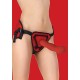 Strap On Deluxe Silicone Dildo Ondulado 25.5cm Vermelho Ouch!