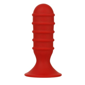 Plug Anal Ribbed Torpedo Menzstuff 8cm Vermelho