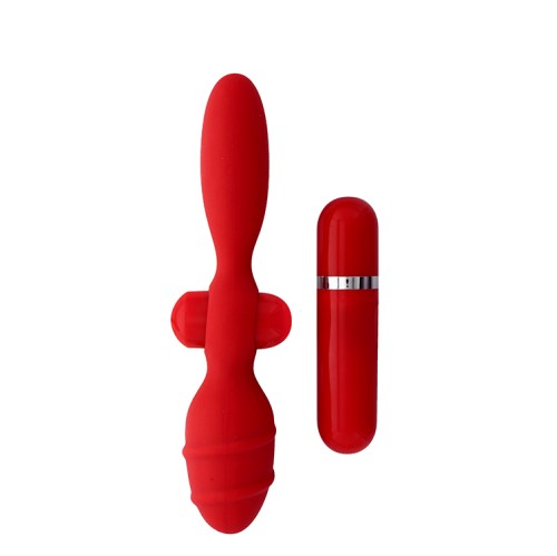 Vibrador Anal Duplo Thriller Ass Menzstuff 10cm Vermelho